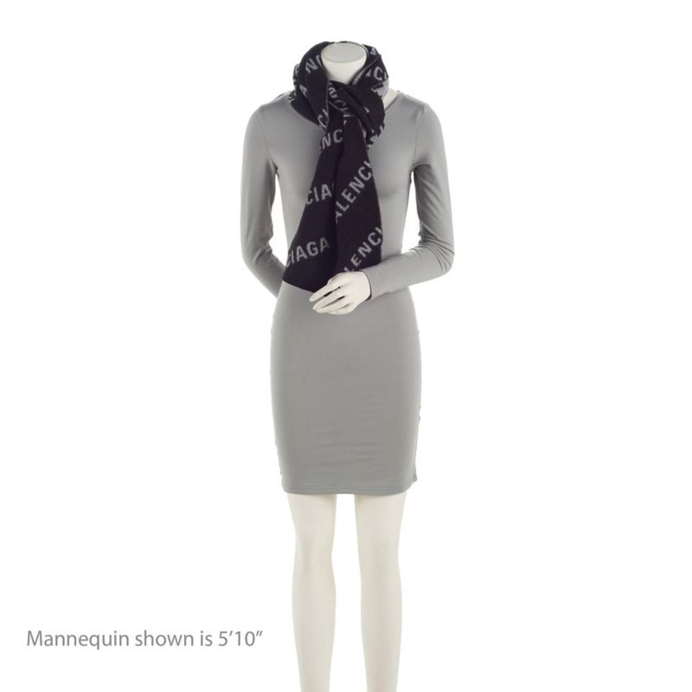 Balenciaga Wool Allover Logo Scarf - Picture 3 of 3